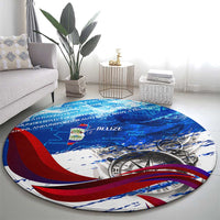 Belize One Flag One Heart Round Carpet Caribbean Heartbeat - Where Compass Meets Culture
