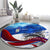 Belize One Flag One Heart Round Carpet Caribbean Heartbeat - Where Compass Meets Culture