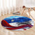 Belize One Flag One Heart Round Carpet Caribbean Heartbeat - Where Compass Meets Culture
