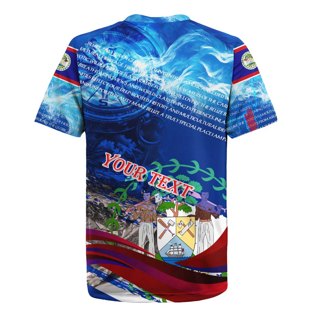 Belize One Flag One Heart Rugby Jersey Caribbean Heartbeat - Where Compass Meets Culture