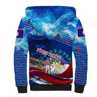 Belize One Flag One Heart Sherpa Hoodie Caribbean Heartbeat - Where Compass Meets Culture