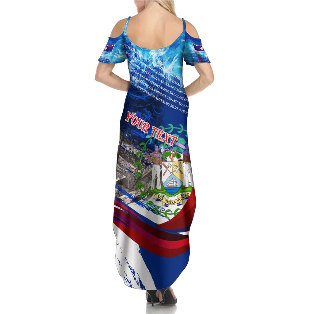 Belize One Flag One Heart Summer Maxi Dress Caribbean Heartbeat - Where Compass Meets Culture