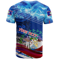 Belize One Flag One Heart T Shirt Caribbean Heartbeat - Where Compass Meets Culture