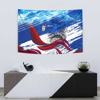 Belize One Flag One Heart Tapestry Caribbean Heartbeat - Where Compass Meets Culture