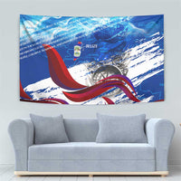 Belize One Flag One Heart Tapestry Caribbean Heartbeat - Where Compass Meets Culture
