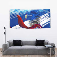 Belize One Flag One Heart Tapestry Caribbean Heartbeat - Where Compass Meets Culture