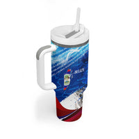 Belize One Flag One Heart Tumbler With Handle Caribbean Heartbeat - Where Compass Meets Culture