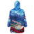 Belize One Flag One Heart Wearable Blanket Hoodie Caribbean Heartbeat - Where Compass Meets Culture