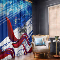 Belize One Flag One Heart Window Curtain Caribbean Heartbeat - Where Compass Meets Culture