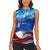 Belize One Flag One Heart Women Sleeveless Polo Shirt Caribbean Heartbeat - Where Compass Meets Culture