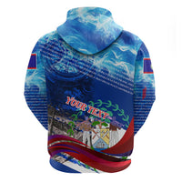 Belize One Flag One Heart Zip Hoodie Caribbean Heartbeat - Where Compass Meets Culture