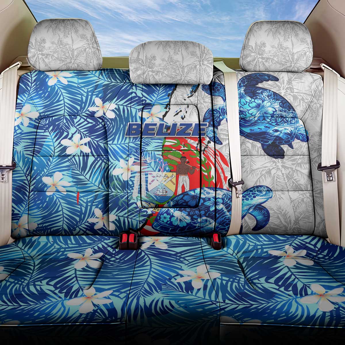 Sea Turtle Belize Back Car Seat Cover Ocean Soul Tropical Spirit
