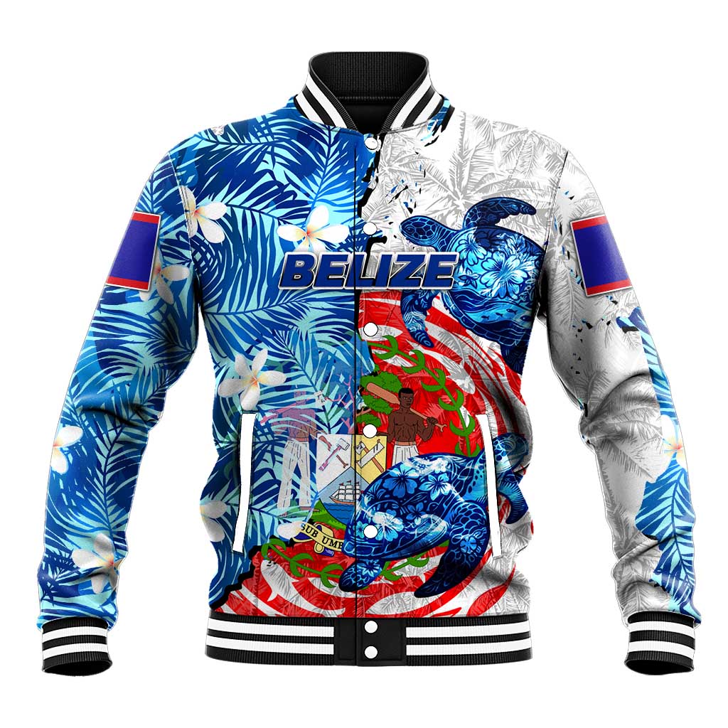 Sea Turtle Belize Baseball Jacket Ocean Soul Tropical Spirit