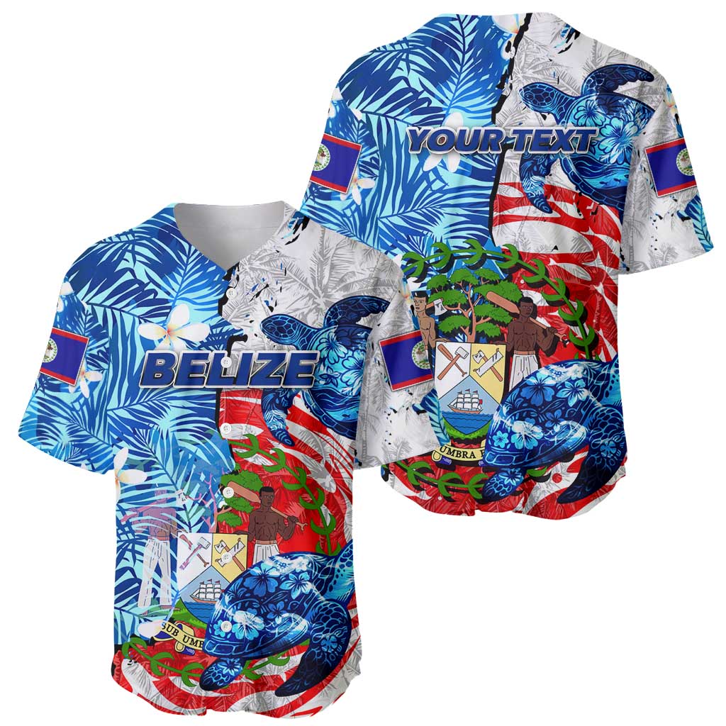 Sea Turtle Belize Baseball Jersey Ocean Soul Tropical Spirit