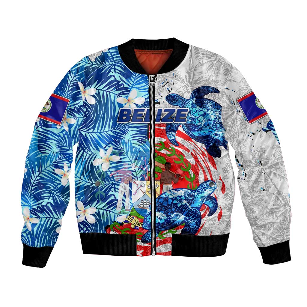 Sea Turtle Belize Bomber Jacket Ocean Soul Tropical Spirit
