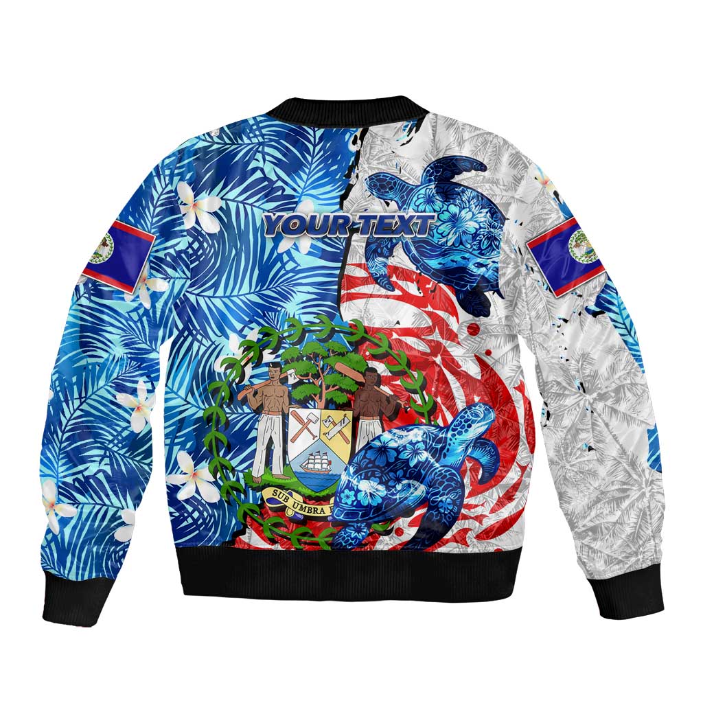 Sea Turtle Belize Bomber Jacket Ocean Soul Tropical Spirit