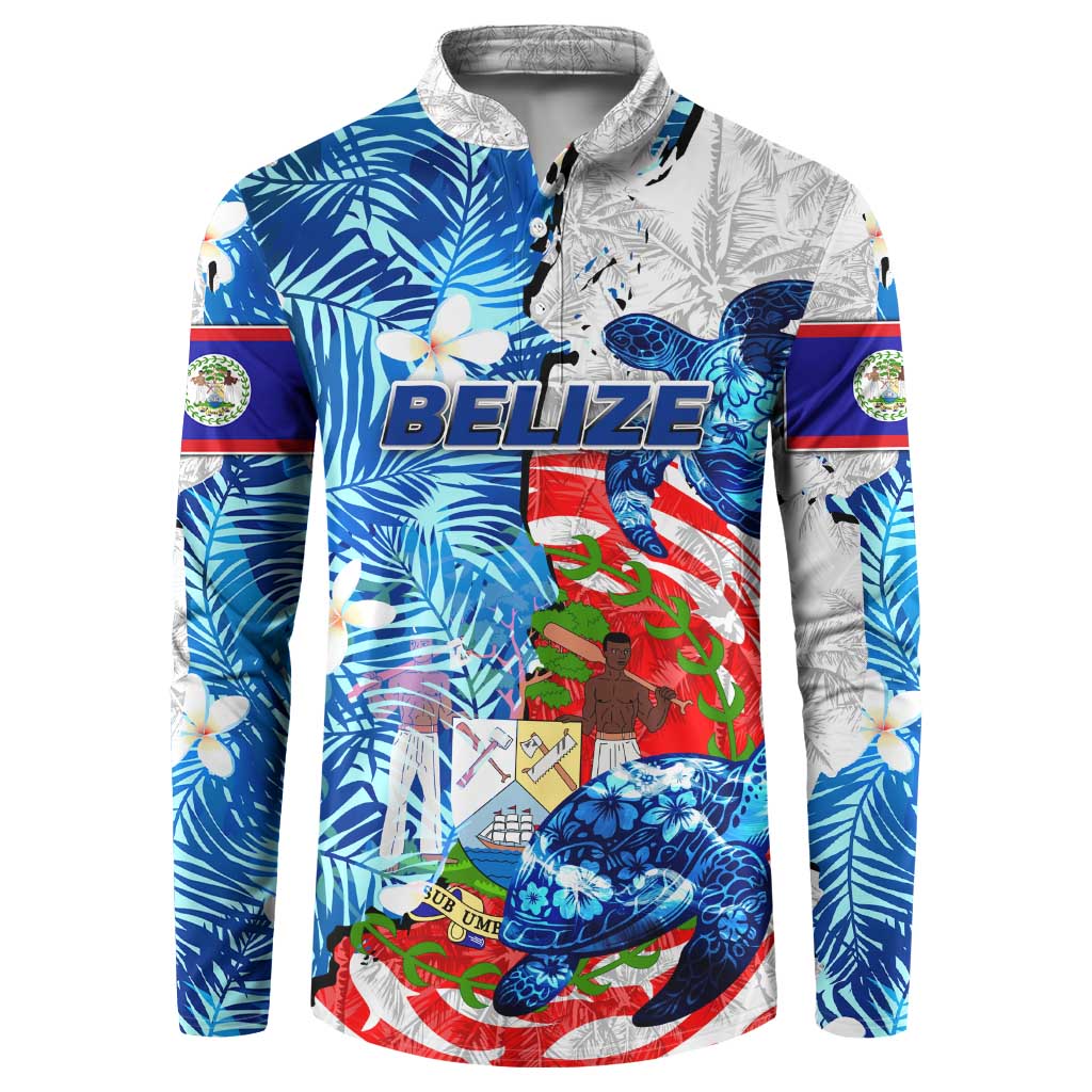 Sea Turtle Belize Button Sweatshirt Ocean Soul Tropical Spirit