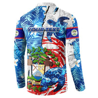 Sea Turtle Belize Button Sweatshirt Ocean Soul Tropical Spirit