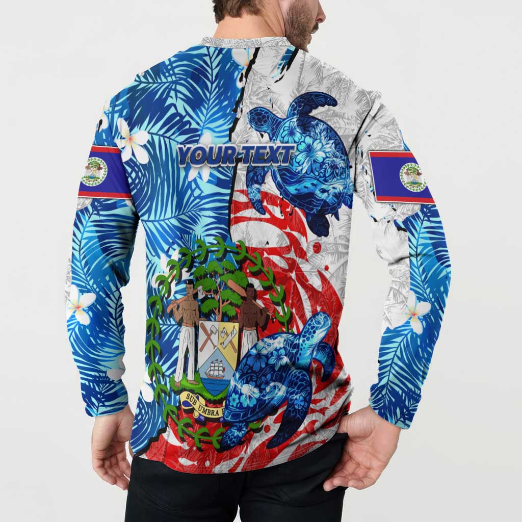 Sea Turtle Belize Button Sweatshirt Ocean Soul Tropical Spirit