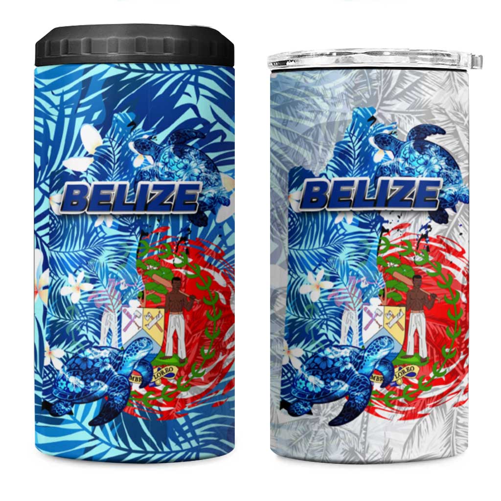 Sea Turtle Belize 4 in 1 Can Cooler Tumbler Ocean Soul Tropical Spirit