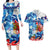 Sea Turtle Belize Couples Matching Long Sleeve Bodycon Dress and Hawaiian Shirt Ocean Soul Tropical Spirit