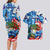 Sea Turtle Belize Couples Matching Long Sleeve Bodycon Dress and Hawaiian Shirt Ocean Soul Tropical Spirit