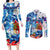Sea Turtle Belize Couples Matching Long Sleeve Bodycon Dress and Long Sleeve Button Shirt Ocean Soul Tropical Spirit
