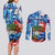 Sea Turtle Belize Couples Matching Long Sleeve Bodycon Dress and Long Sleeve Button Shirt Ocean Soul Tropical Spirit