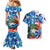 Sea Turtle Belize Couples Matching Mermaid Dress and Hawaiian Shirt Ocean Soul Tropical Spirit