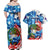 Sea Turtle Belize Couples Matching Off Shoulder Maxi Dress and Hawaiian Shirt Ocean Soul Tropical Spirit