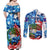 Sea Turtle Belize Couples Matching Off Shoulder Maxi Dress and Long Sleeve Button Shirt Ocean Soul Tropical Spirit