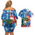 Sea Turtle Belize Couples Matching Off Shoulder Short Dress and Hawaiian Shirt Ocean Soul Tropical Spirit