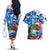 Sea Turtle Belize Couples Matching Off The Shoulder Long Sleeve Dress and Hawaiian Shirt Ocean Soul Tropical Spirit
