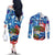 Sea Turtle Belize Couples Matching Off The Shoulder Long Sleeve Dress and Long Sleeve Button Shirt Ocean Soul Tropical Spirit