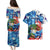 Sea Turtle Belize Couples Matching Puletasi and Hawaiian Shirt Ocean Soul Tropical Spirit