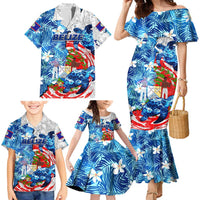 Sea Turtle Belize Family Matching Mermaid Dress and Hawaiian Shirt Ocean Soul Tropical Spirit