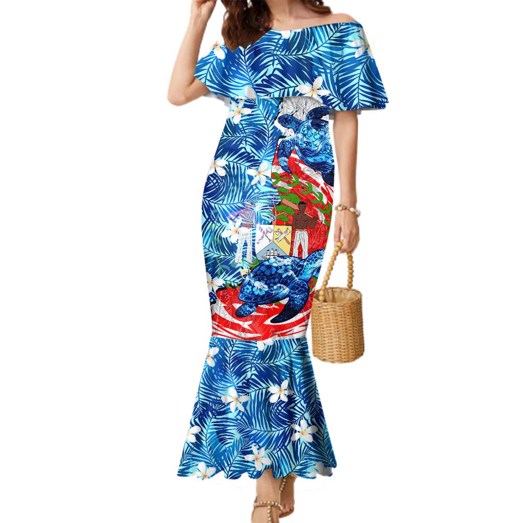 Sea Turtle Belize Family Matching Mermaid Dress and Hawaiian Shirt Ocean Soul Tropical Spirit