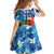 Sea Turtle Belize Family Matching Off The Shoulder Long Sleeve Dress and Hawaiian Shirt Ocean Soul Tropical Spirit