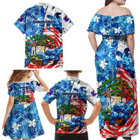 Sea Turtle Belize Family Matching Off Shoulder Maxi Dress and Hawaiian Shirt Ocean Soul Tropical Spirit