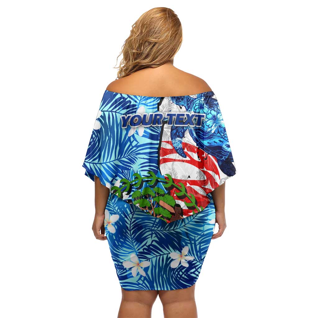 Sea Turtle Belize Family Matching Off Shoulder Short Dress and Hawaiian Shirt Ocean Soul Tropical Spirit