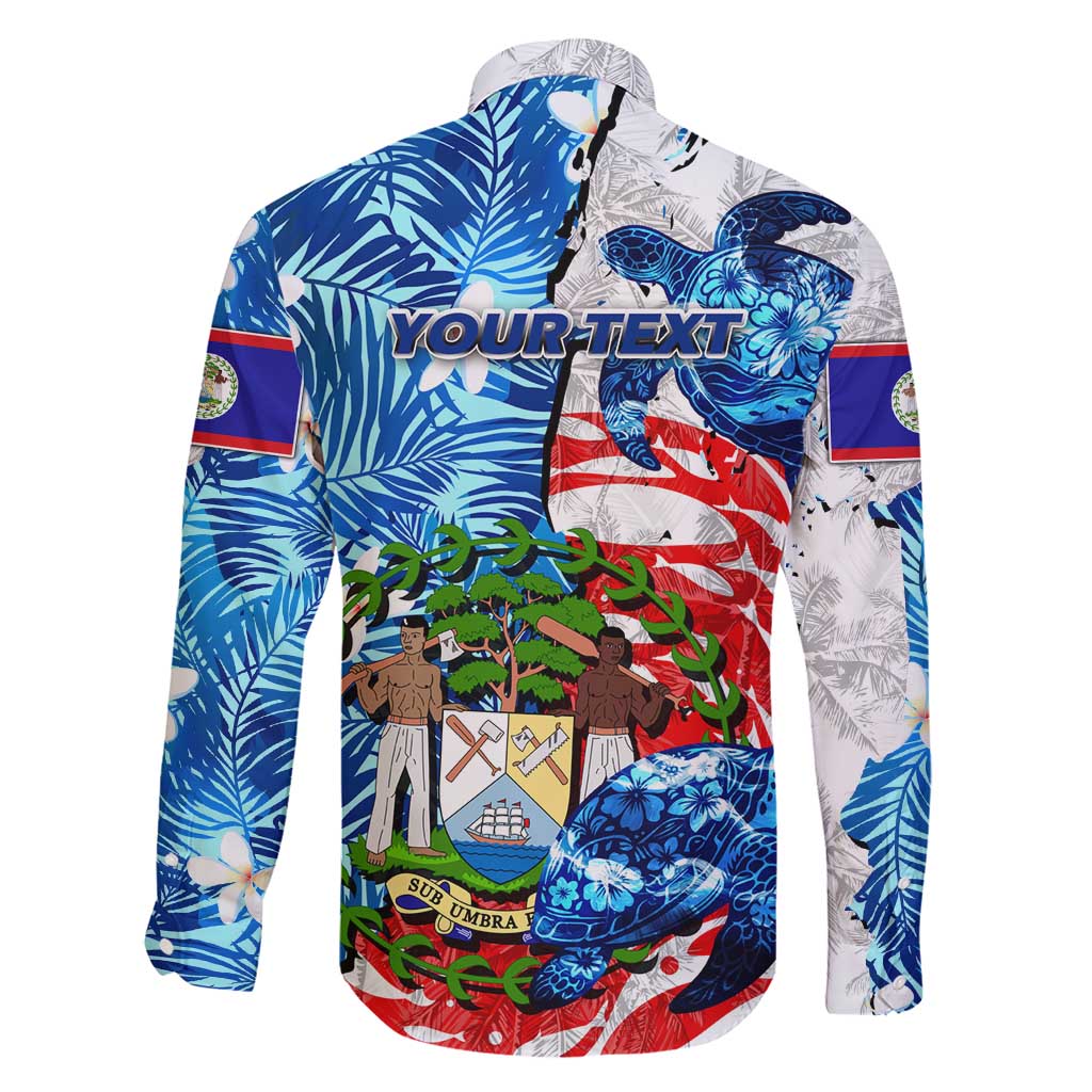 Sea Turtle Belize Family Matching Short Sleeve Bodycon Dress and Hawaiian Shirt Ocean Soul Tropical Spirit