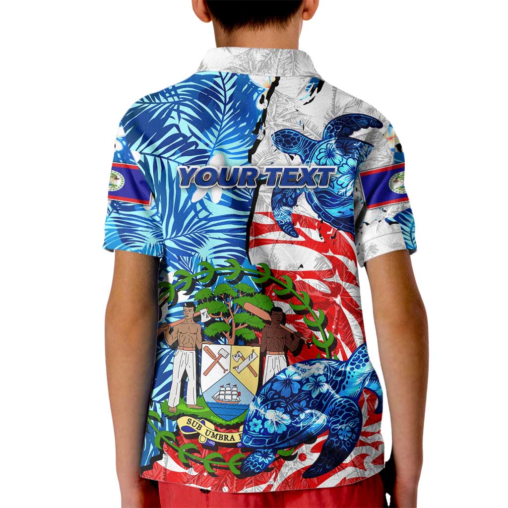 Sea Turtle Belize Kid Polo Shirt Ocean Soul Tropical Spirit