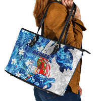 Sea Turtle Belize Leather Tote Bag Ocean Soul Tropical Spirit