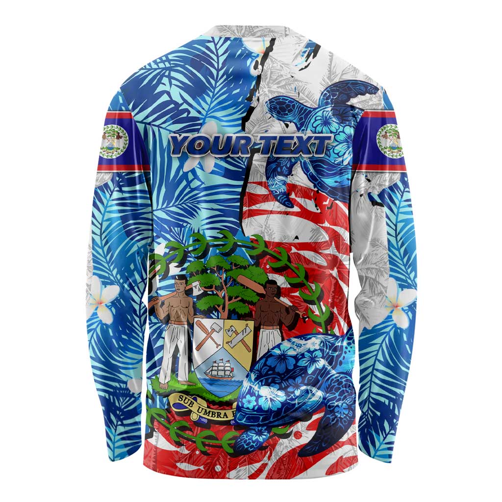 Sea Turtle Belize Long Sleeve Shirt Ocean Soul Tropical Spirit