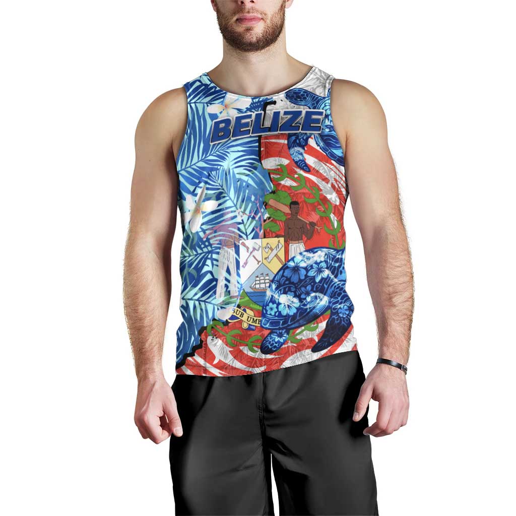 Sea Turtle Belize Men Tank Top Ocean Soul Tropical Spirit