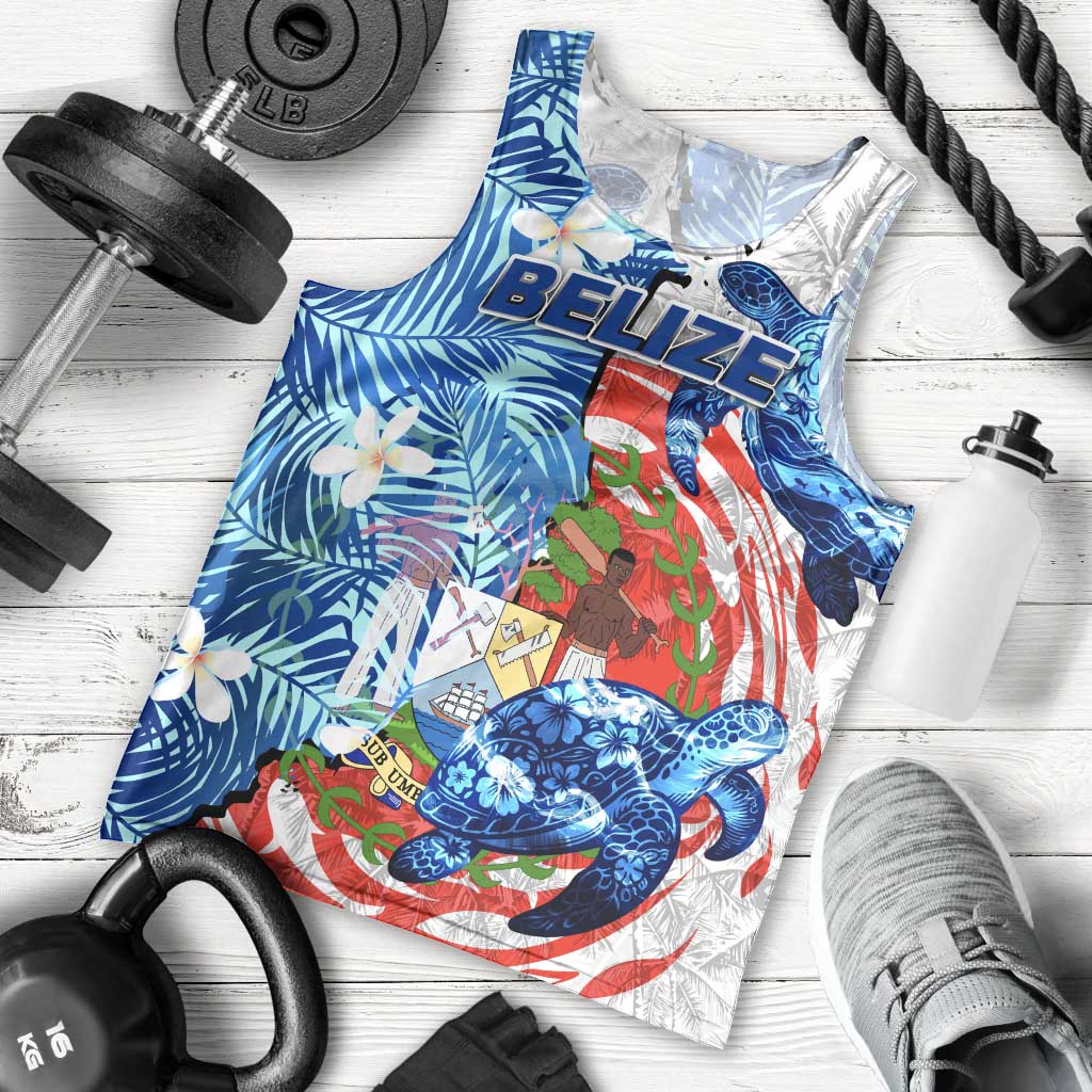 Sea Turtle Belize Men Tank Top Ocean Soul Tropical Spirit