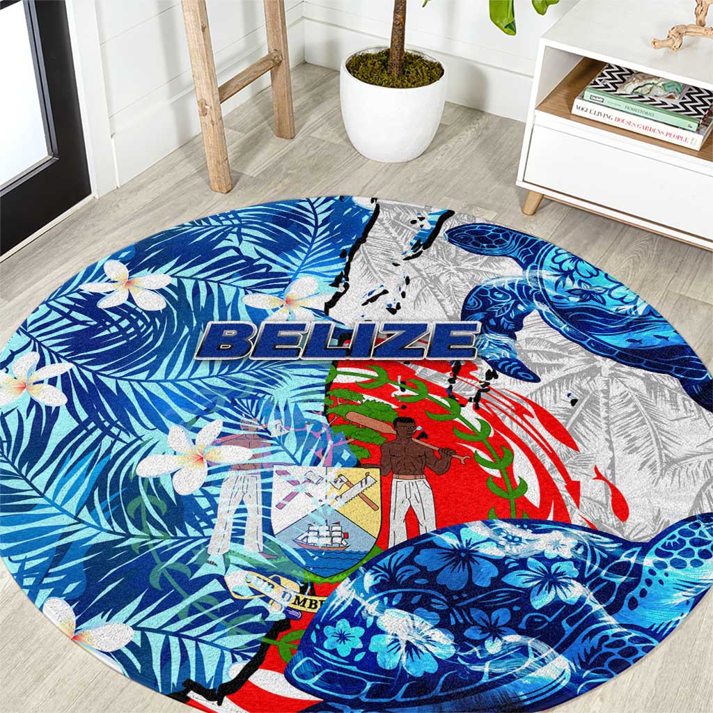 Sea Turtle Belize Round Carpet Ocean Soul Tropical Spirit