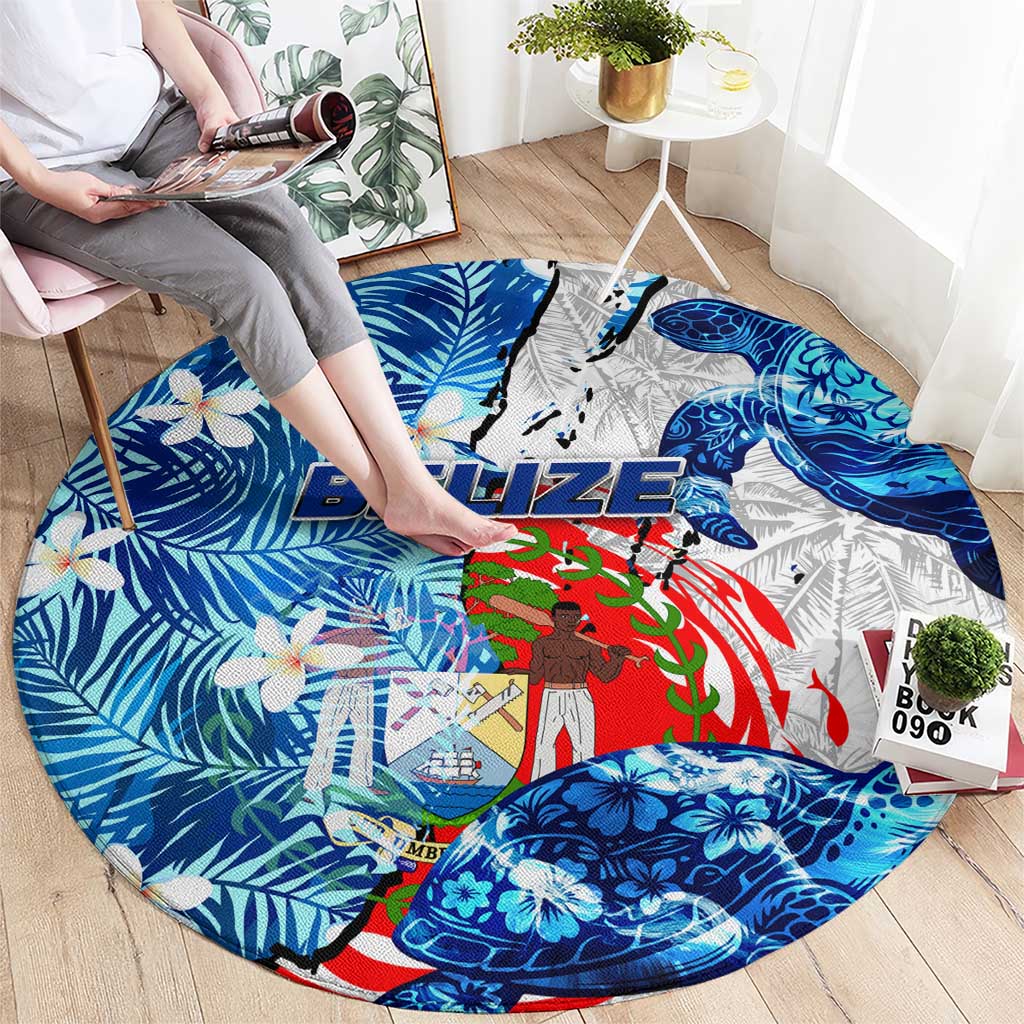 Sea Turtle Belize Round Carpet Ocean Soul Tropical Spirit