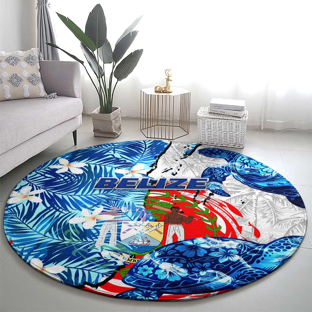 Sea Turtle Belize Round Carpet Ocean Soul Tropical Spirit