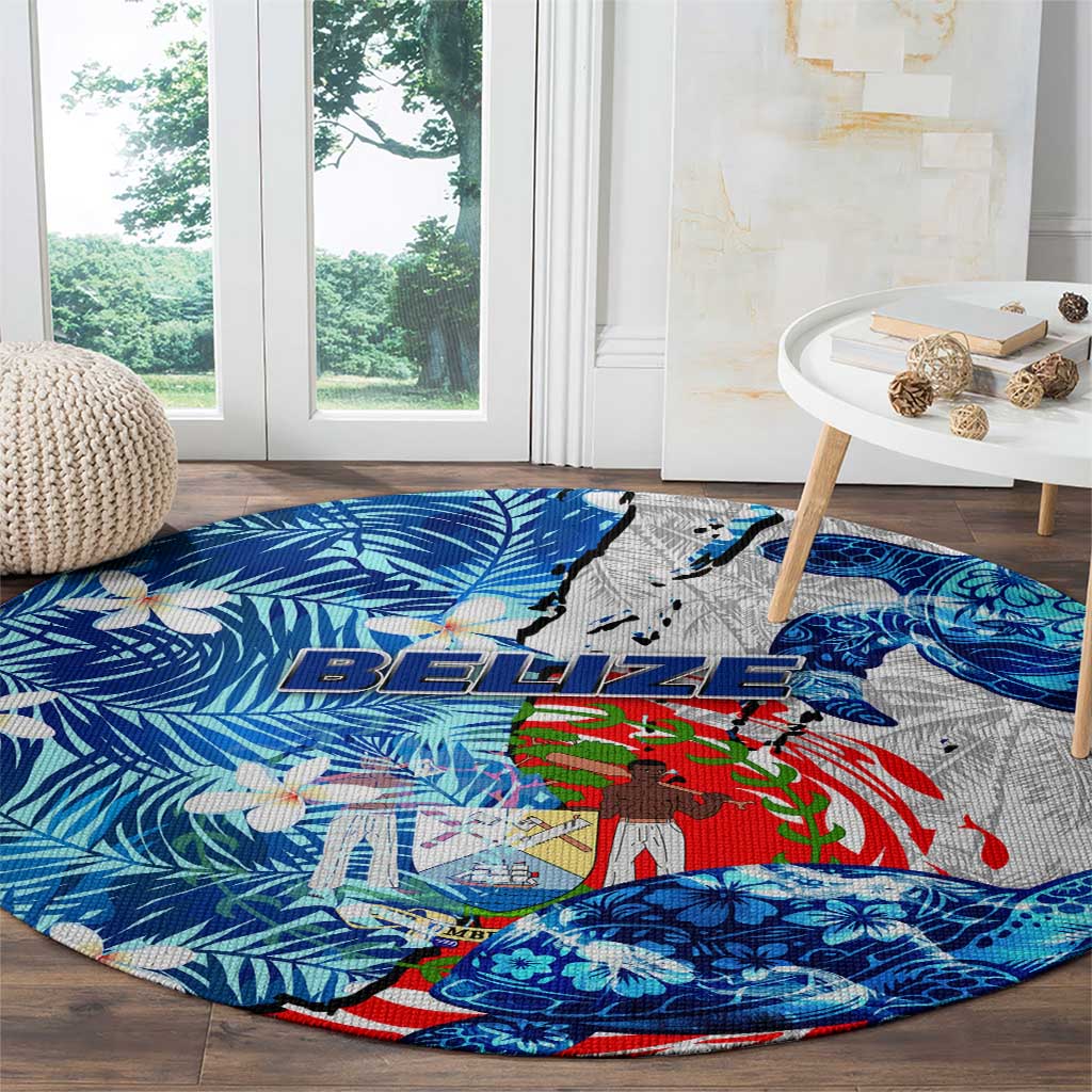 Sea Turtle Belize Round Carpet Ocean Soul Tropical Spirit
